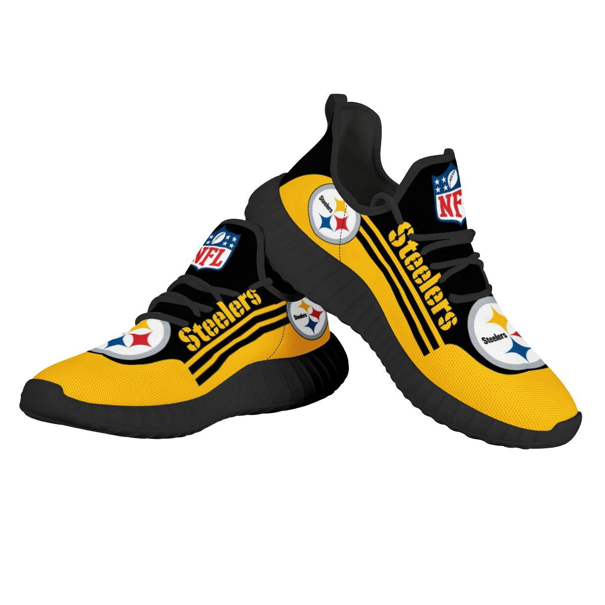 Women's Pittsburgh Steelers Mesh Knit Sneakers/Shoes 006